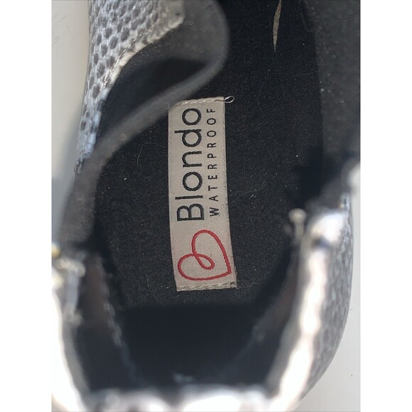 Blondo Womens Emelia Waterproof Black White Snake Print Ankle Booties Size 8M - Picture 3 of 11